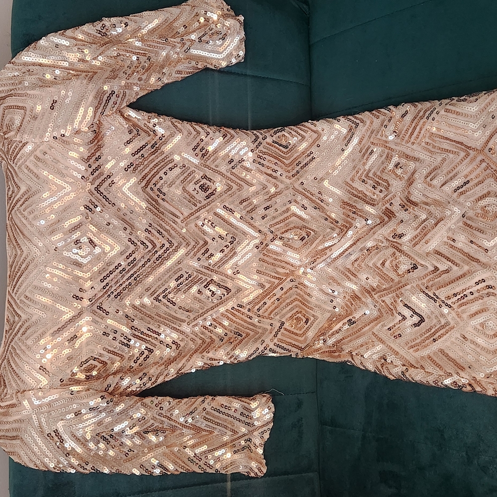 Sequin Geometric Pattern Dress